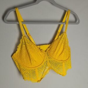 Adore Me Vibrant Yellow Lace Bra